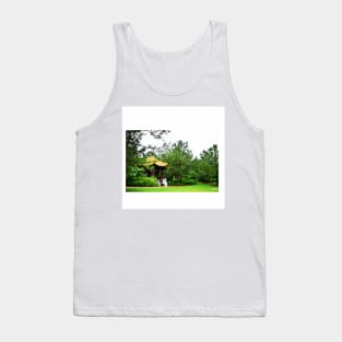 pagoda kiosk garden in landscape photoshoot art Tank Top